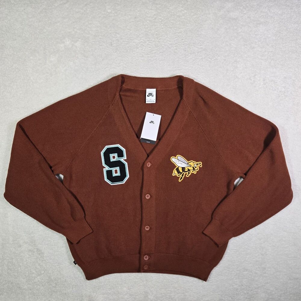 $120 Nike SB‎ Skate Heavyweight Knit Cardigan Mens Medium Loose Fit HV0258-245